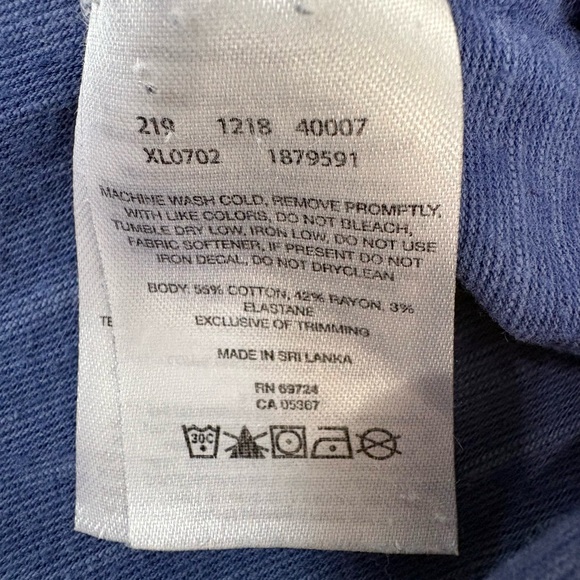 Columbia Performance Slub Knit 3/4 Tee | Blue Heather | Relaxed Fit XL - Picture 5 of 10